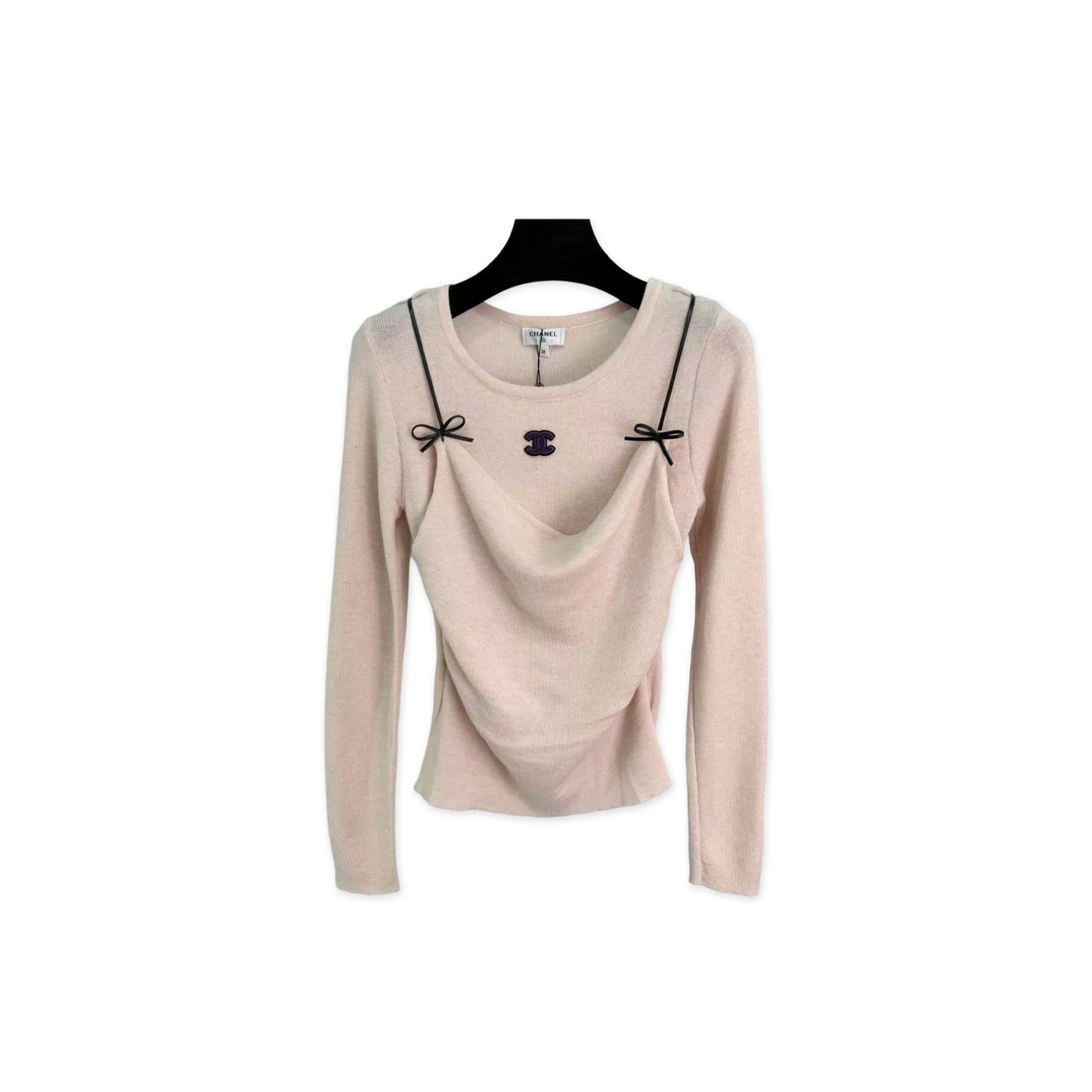 Ch**el faux two-piece knitwear